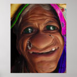 Smiling Old Woman Print