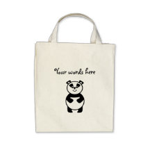 Smiling panda bear bag