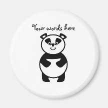 Smiling panda bear fridge magnets