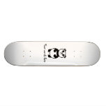 Smiling panda bear skate board