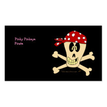 Smiling Pirate Skull and Cross Bones Business Cards
