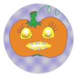 Smiling pumpkin stickers
