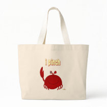 Smiling Red Crab I Pinch Canvas Bags