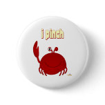 Smiling Red Crab I Pinch buttons