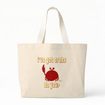 Smiling Red Crab I've Got Crabs Do You Tote Bag