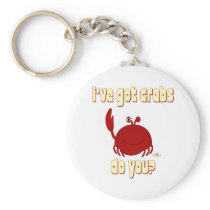 Smiling Red Crab I've Got Crabs Do You Keychains