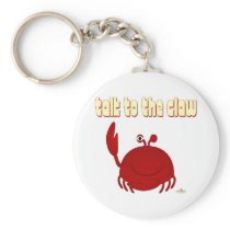 Smiling Red Crab Talk To The Claw Key Chain