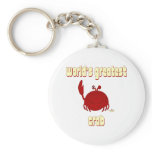 Smiling Red Crab World's Greatest Crab keychains