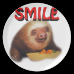 smiling slothie plates