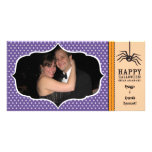 "Smiling Spider" Happy Halloween Photo card photo cards