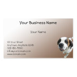 Smiling St. Bernard on Brown Gradient Business Card Template