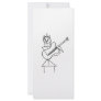 Smiling Stick Figure Girl holding bass / guitar Full Color Rack Card