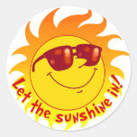 Smiling Summer Sun Stickers