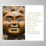 Smiling sun happiness poster