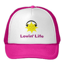 Smiling sun & headphones Lovin' Life cap Trucker Hat