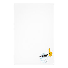 Smiling Tooth Cartoon Character Number One Custom Stationery