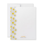 Smiling White Daisies Flat Note Card invitations