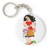 smilling girl keychains