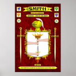 SMITH FAMILY COAT OF ARMS CREST AND SHIELD posters