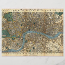 Smith's new map of London 1860 Flyer Design