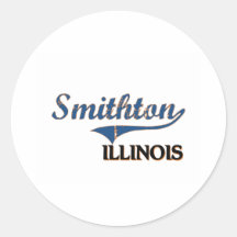 Smithton Illinois City Classic Round Sticker