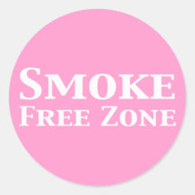 Smoke Free Zone Gifts Stickers