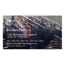 Smoked Ribs On Grill business cards