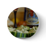 Smoked Salmon And Dill Mousse In Cucumber Cups buttons
