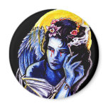 Smoking Angel Refrigerator Magnets