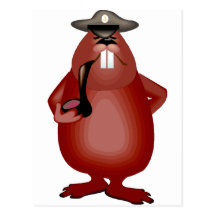 Smoking Beaver Post Cards