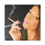 Smoking Fetish Neon Digital Art magnets