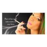 Smoking Fetish Neon Digital Art photo cards
