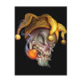 Smoking Jester Skull Post Card