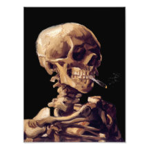 Smoking skeleton by Van Gogh Photo Art