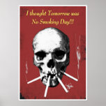 Smoking skull posters