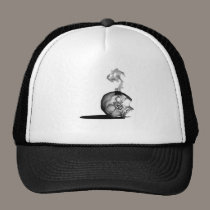 Smoking skull hats