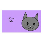 Smoky Gray Cat. Business Card Template