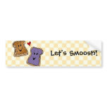 Smoosh, Peanut Butter Jelly Cartoon Bumper Sticker bumper stickers