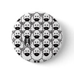 Smooth-Coated Border Collie in the Sheep buttons