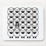 Smooth-Coated Border Collie in the Sheep Mouse Pads
