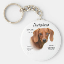 Smooth Dachshund Meet the Breed Keychain