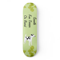 Smooth  Fox Terrier ~ Green Leaves Design Skate Board Decks