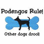 Smooth Podengos Rule Embroidered T-Shirt embroidered shirts