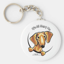 Smooth Red Dachshund Its All About Me Keychains