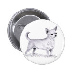 Smoothcoat chihuahua - standing pinback button