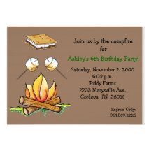 Smore Campfire Invitation
