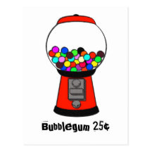Smudged Gumball Machine Postcard