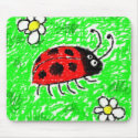 Smudgy Ladybug mousepads