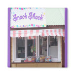Snack Shack Lavendar Backrgound Refrigerator Magnets