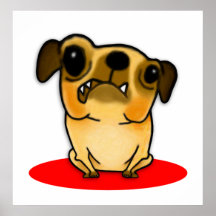 Snaggle Tooth Pug Posters